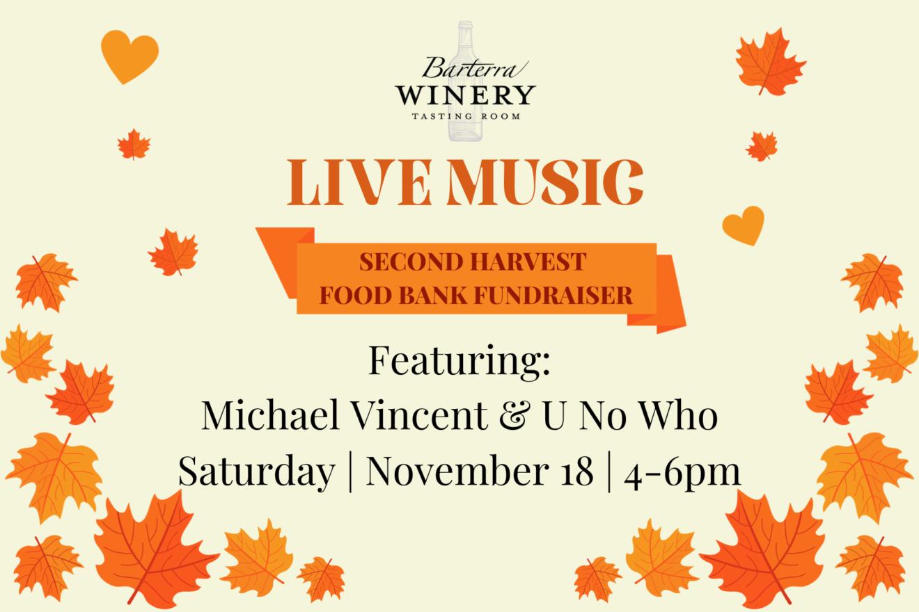 Barterra Winery | Live Music Fundraiser for Second Harvest Food Bank